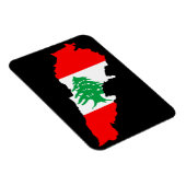 Magnet Flexible Carte du Liban avec drapeau (Côté Droit)