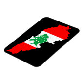 Magnet Flexible Carte du Liban avec drapeau (Côté Gauche)