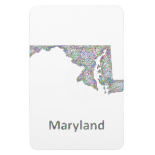 Magnet Flexible Carte du Maryland