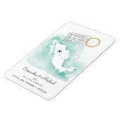 Magnet Flexible Carte du Mexique | Mariage de destination Playa de (Côté Gauche)