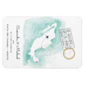 Magnet Flexible Carte du Mexique | Mariage de destination Playa de (Horizontal)