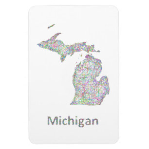 Magnet Flexible Carte du Michigan