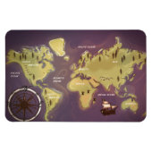 Magnet Flexible Carte du monde (Horizontal)