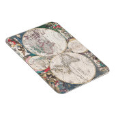 Magnet Flexible Carte du monde antique à double hémisphère (Côté Droit)