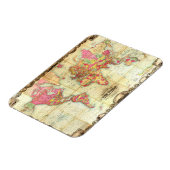 Magnet Flexible Carte du monde antique Cartographie Vintage (Côté Gauche)
