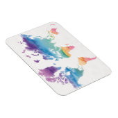 Magnet Flexible Carte du monde aquarelle (Côté Droit)