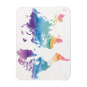 Magnet Flexible Carte du monde aquarelle (Vertical)