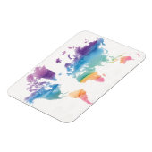 Magnet Flexible Carte du monde aquarelle (Côté Gauche)