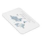 Magnet Flexible Carte du monde de l'aquarelle bleue faire-part mar (Côté Droit)