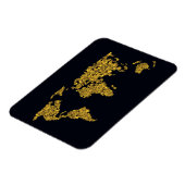 Magnet Flexible Carte du monde des points d'or (Côté Gauche)