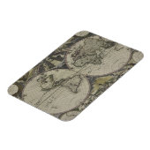 Magnet Flexible Carte du monde double hémisphère | 1672 (Côté Gauche)