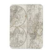 Magnet Flexible Carte du monde en deux hémisphères (Vertical)