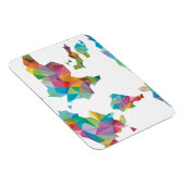 Magnet Flexible Carte du monde faite de formes géométriques (Côté Droit)