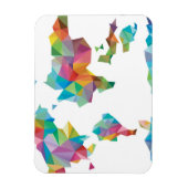 Magnet Flexible Carte du monde faite de formes géométriques (Vertical)