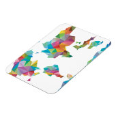 Magnet Flexible Carte du monde faite de formes géométriques (Côté Gauche)