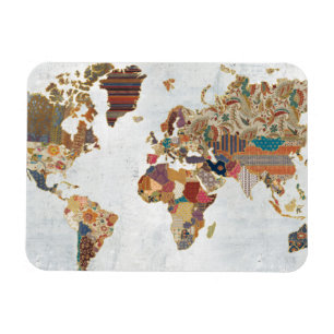Magnet Flexible Carte du monde motif