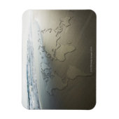 Magnet Flexible Carte du monde sur le sable (Vertical)