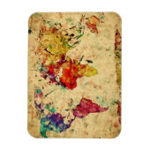 Magnet Flexible carte du monde vintage (Vertical)