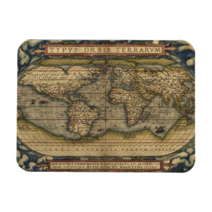 Magnet Flexible Carte du monde vintage Atlas Conception historique