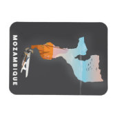 Magnet Flexible carte du Mozambique (Horizontal)