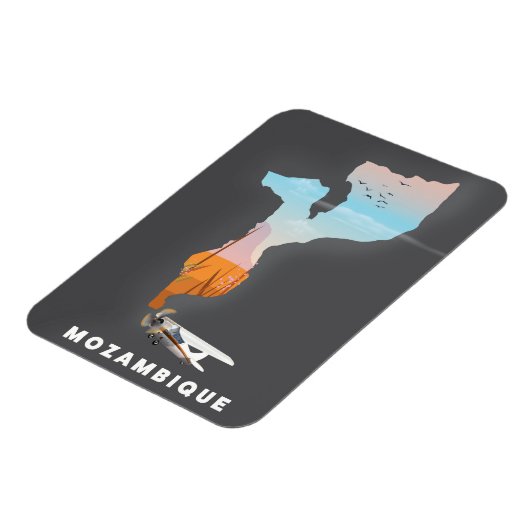 Magnet Flexible carte du Mozambique (Côté Gauche)