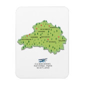 Magnet Flexible carte du parc national de Cairngorms (Vertical)