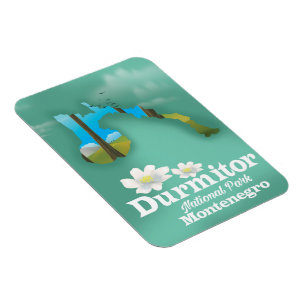 Magnet Flexible carte du parc national de Durmitor, Monténégro