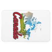 Magnet Flexible Carte du paysage du Canada (Horizontal)