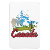 Magnet Flexible Carte du paysage du Canada (Vertical)