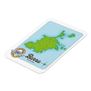 Magnet Flexible Carte du scotland de Barra