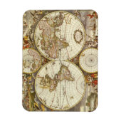 Magnet Flexible Carte du Vieux Monde antique par Frederick de Wit, (Vertical)