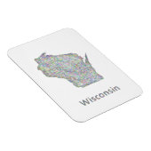 Magnet Flexible Carte du Wisconsin (Côté Droit)