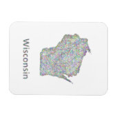Magnet Flexible Carte du Wisconsin (Horizontal)