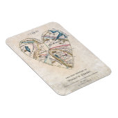 Magnet Flexible Carte d'un coeur de femmes (Côté Droit)