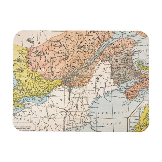 MAGNET FLEXIBLE CARTE : EST DU CANADA (Horizontal)