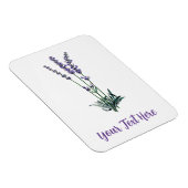 Magnet Flexible Carte Flower Lavender Vintage personnalisée (Côté Droit)