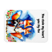 Magnet Flexible Carte Fox Valentine's Day (Horizontal)