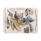 Magnet Flexible Carte géologique d'Angleterre (Horizontal)