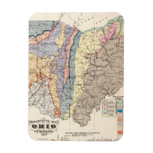 Magnet Flexible Carte géologique de l'Ohio
