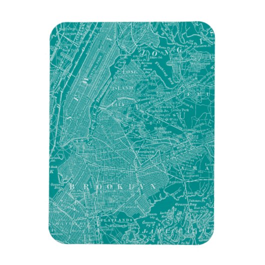 Magnet Flexible Carte graphique de New York (Vertical)