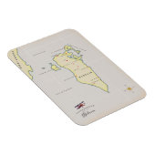 Magnet Flexible Carte illustrée de Bahreïn (Côté Droit)