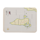 Magnet Flexible Carte illustrée de Bahreïn (Horizontal)