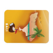 Magnet Flexible Carte illustrée de Bali (Horizontal)