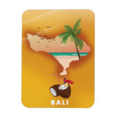 Magnet Flexible Carte illustrée de Bali (Vertical)