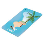 Magnet Flexible Carte illustrée de Chios Grèce. (Côté Gauche)