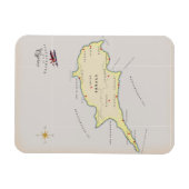 Magnet Flexible Carte illustrée de Chypre. (Horizontal)