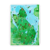 Magnet Flexible Carte illustrée de Fife Coastal Path Scotland (Vertical)