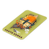 Magnet Flexible Carte illustrée de la Corée du Sud (Côté Gauche)