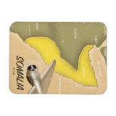 Magnet Flexible carte illustrée de la Somalie (Horizontal)