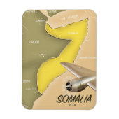 Magnet Flexible carte illustrée de la Somalie (Vertical)